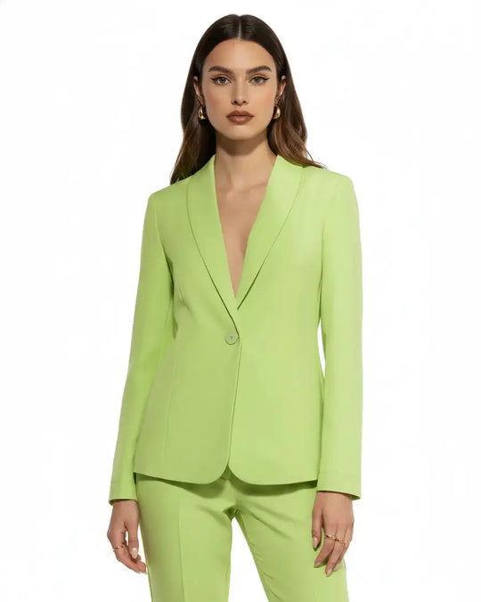 Blazer monopetto a manica lunga in cady elasticizzato tinta unita DORABELLA