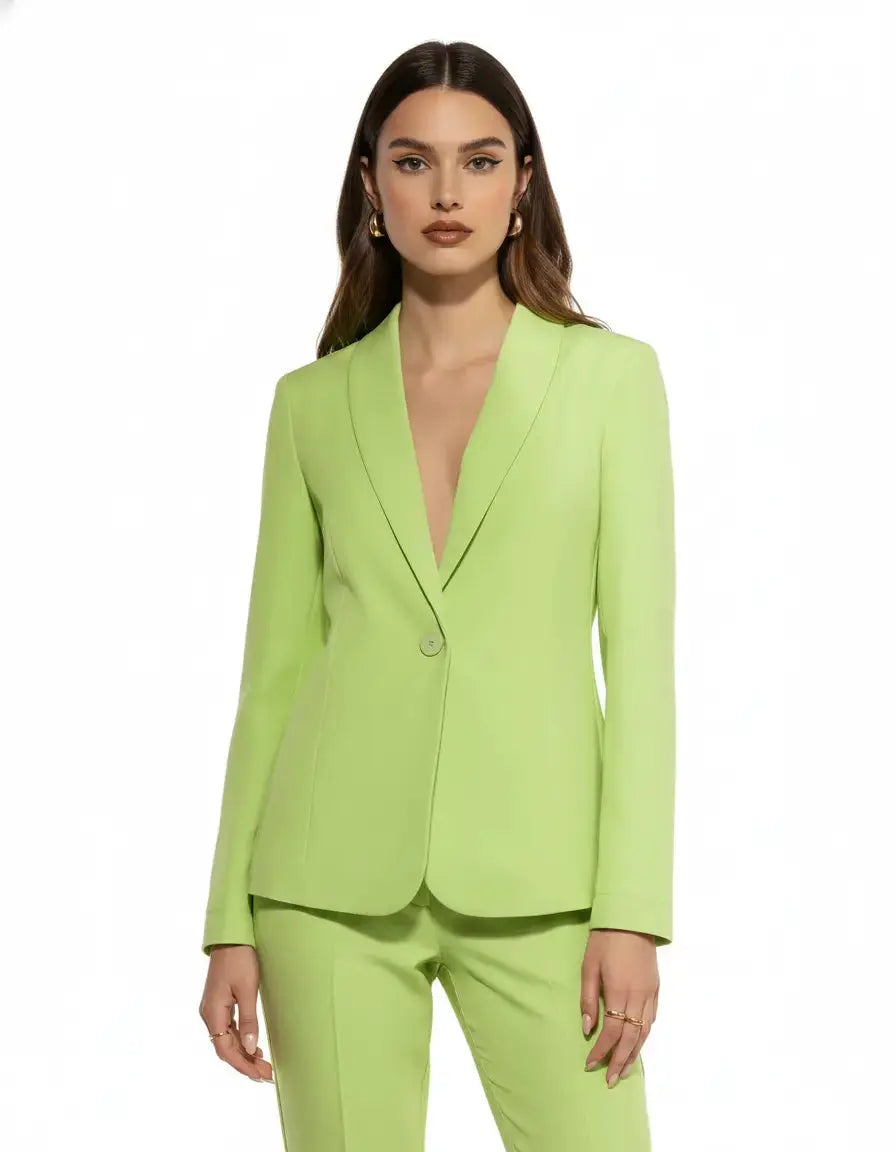 Blazer monopetto a manica lunga in cady elasticizzato tinta unita DORABELLA