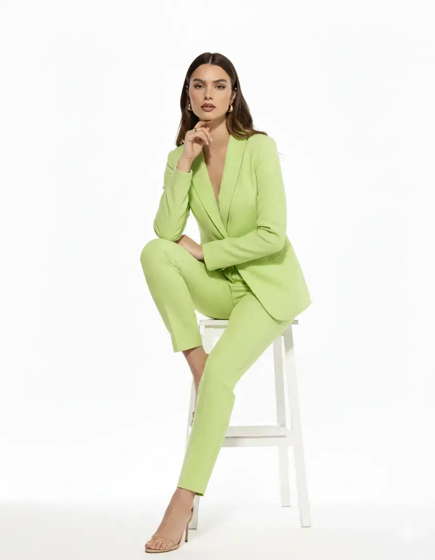 Blazer monopetto a manica lunga in cady elasticizzato tinta unita DORABELLA