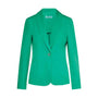 Blazer monopetto a manica lunga in cady elasticizzato tinta unita. VERDE BANDIERA DORABELLA