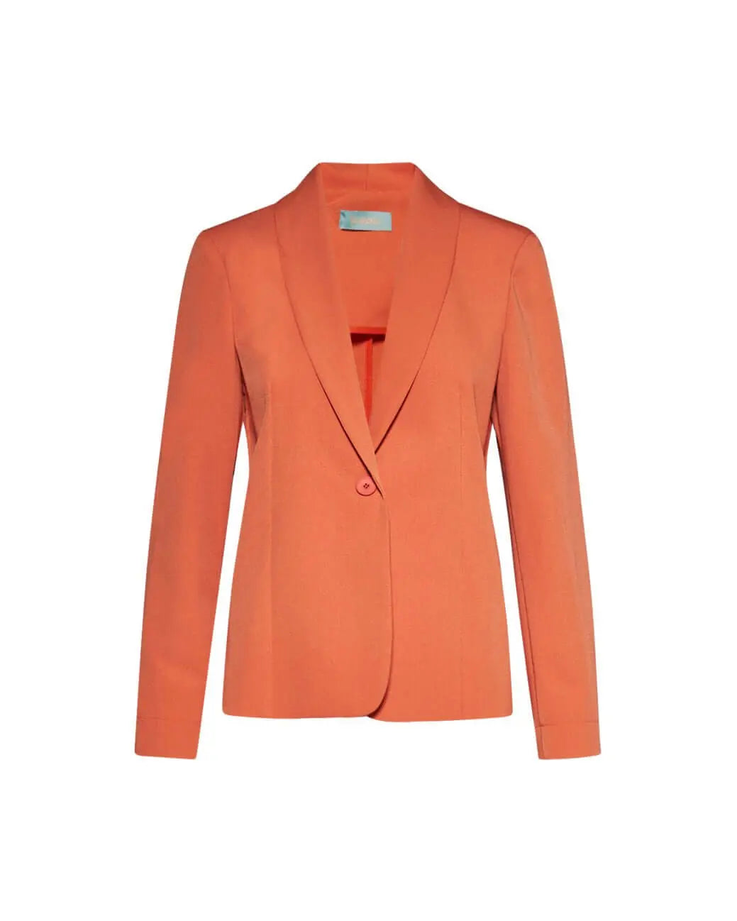 Blazer monopetto a manica lunga in cady elasticizzato tinta unita. SALMONE DORABELLA