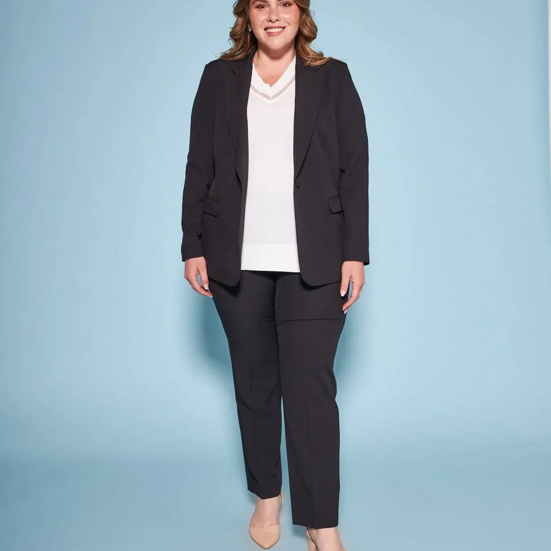 Blazer monopetto in cady tinta unita NERO DORABELLA PIU' 49