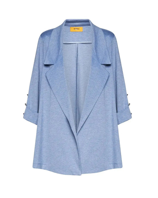 Blazer sfiancato con rever senza bottoni DENIM DORABELLA PIU'