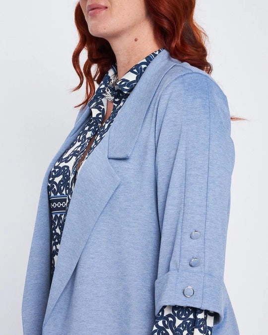 Blazer sfiancato con rever senza bottoni DENIM DORABELLA PIU'