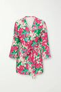 Blazer stampato con fusciacca bicolor DORABELLA