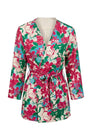 Blazer stampato con fusciacca bicolor DORABELLA
