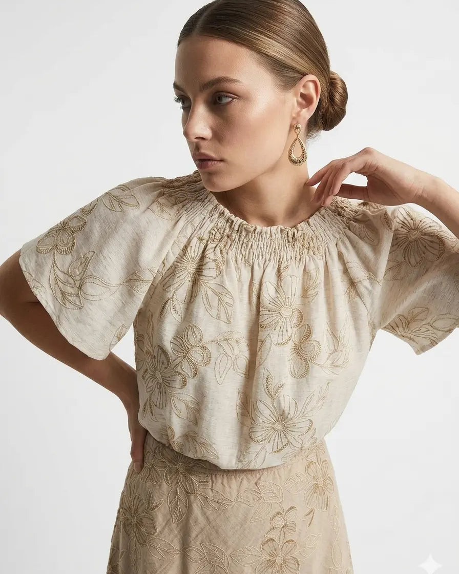 Blusa Schiffer Ricamata DORABELLA