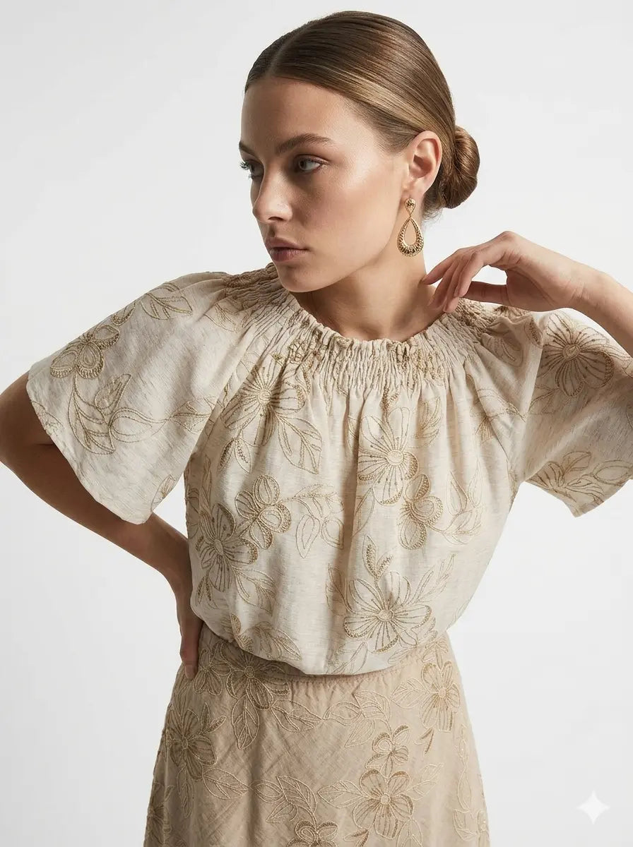 Blusa Schiffer Ricamata DORABELLA