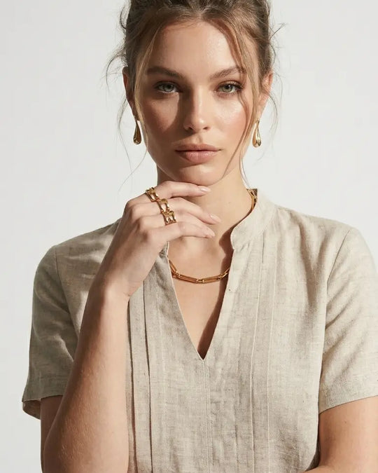 Blusa bi-materiale DORABELLA