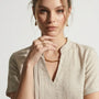 Blusa bi-materiale DORABELLA
