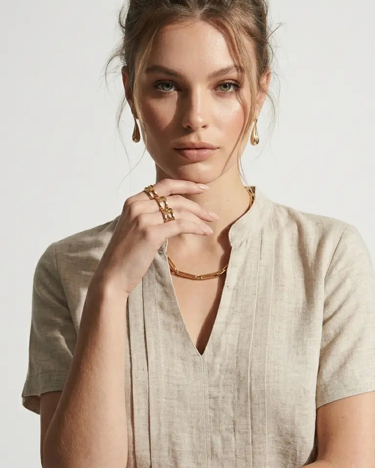 Blusa bi-materiale DORABELLA