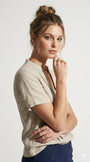 Blusa bi-materiale DORABELLA