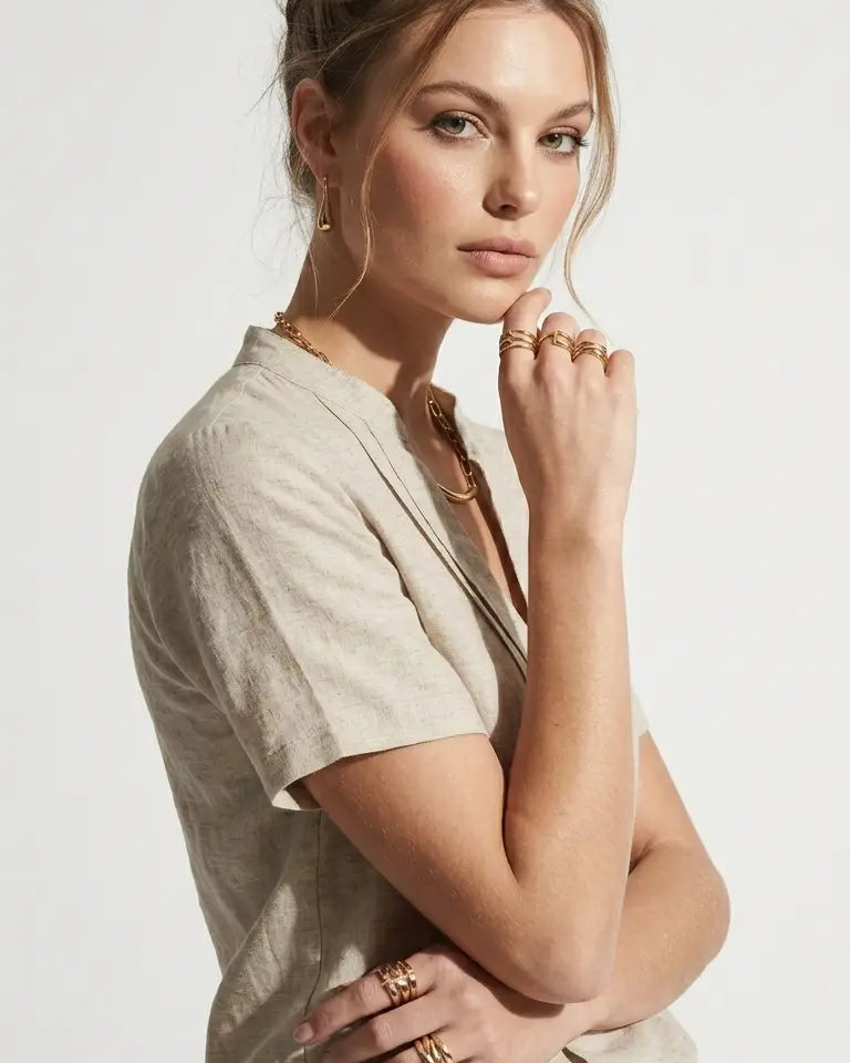 Blusa bi-materiale DORABELLA