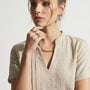 Blusa bi-materiale DORABELLA