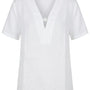 Blusa bi-materiale in Lino DORABELLA