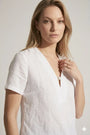Blusa bi-materiale in Lino DORABELLA