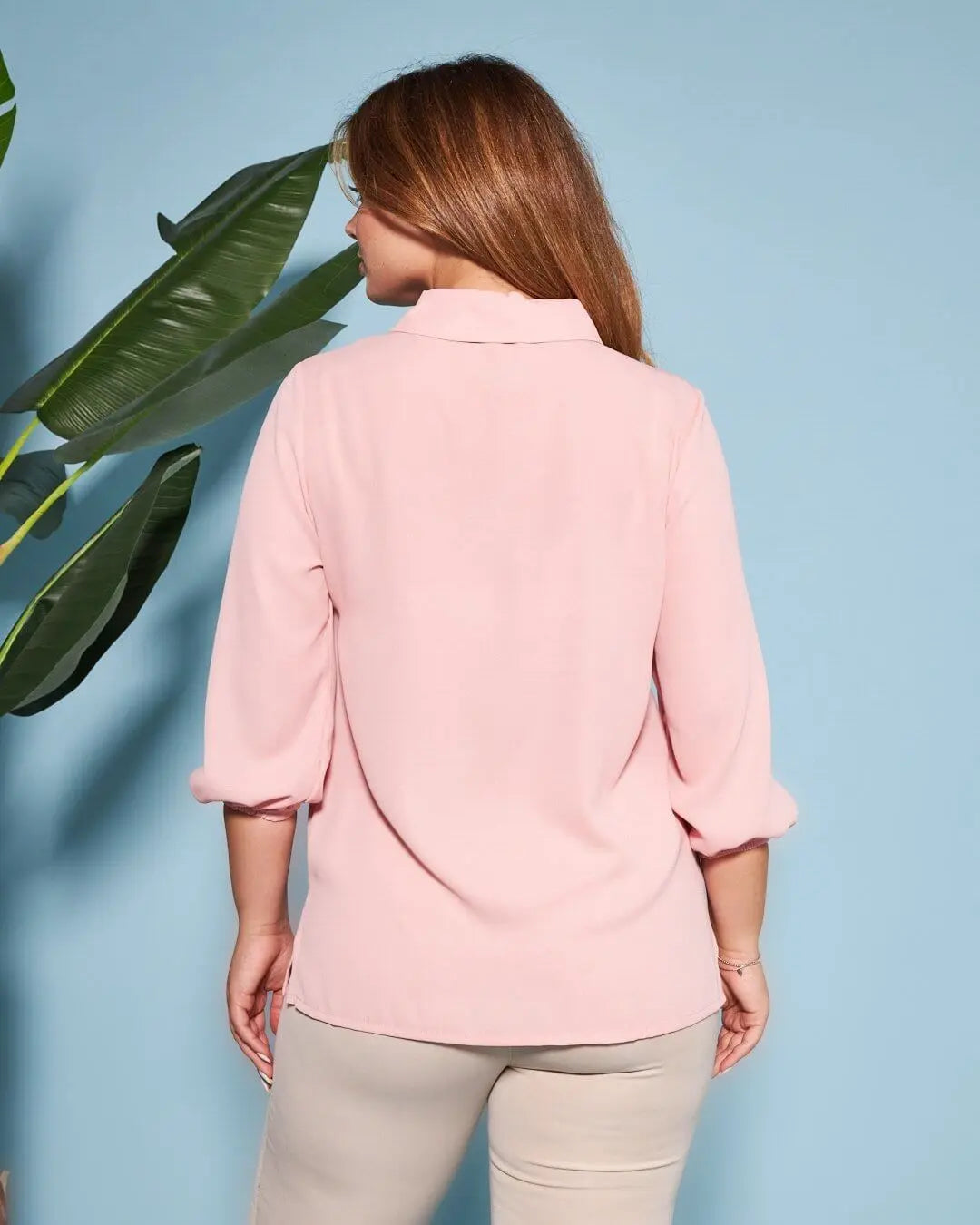 Blusa combinata in georgette e jersey elasticizzato con dettaglio rouche e strass CIPRIA DORABELLA