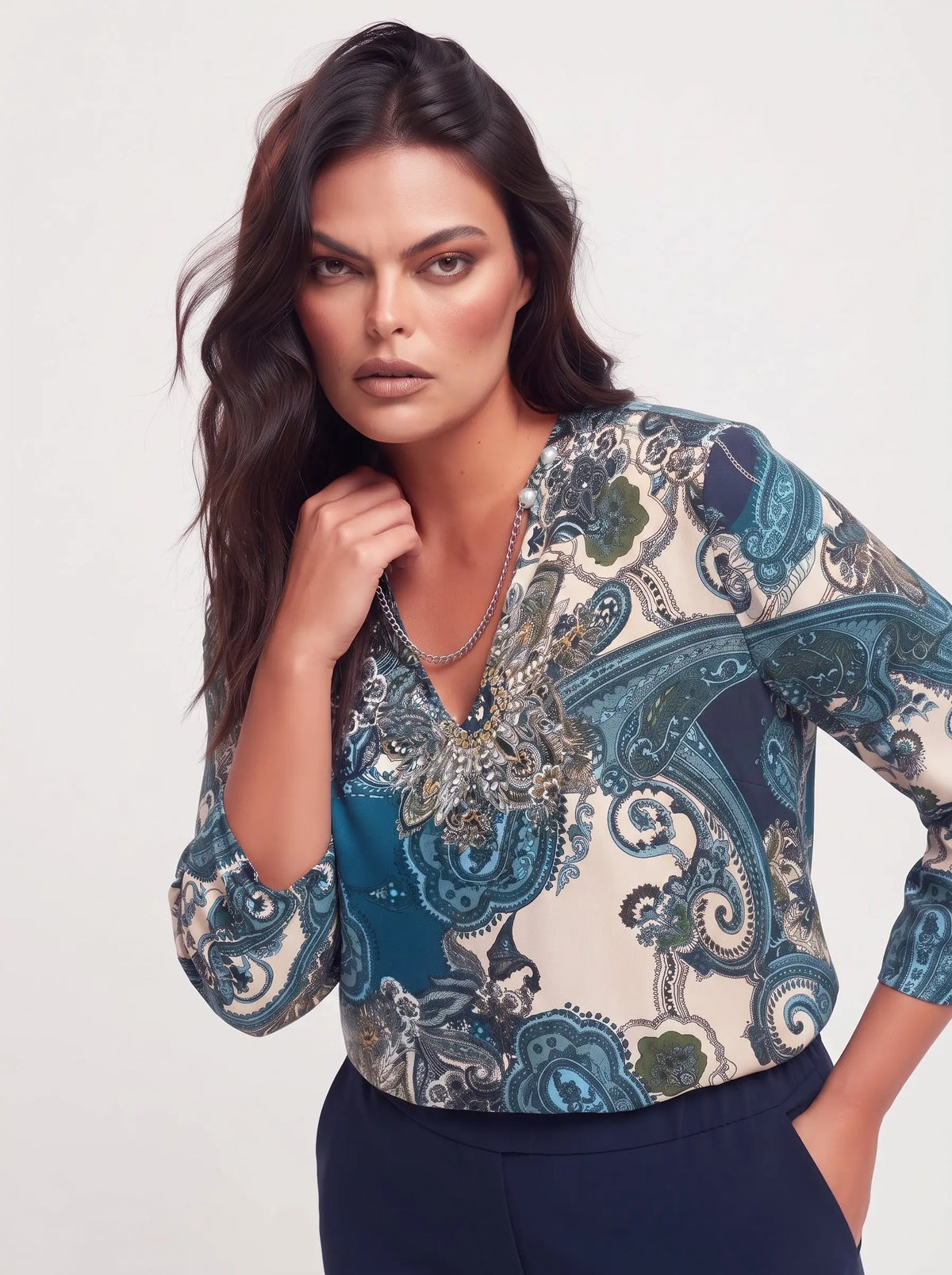 Blusa con accessorio DORABELLA PIU'