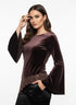 Blusa con bordo in pizzo asimmetrico IRONICA