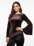 Blusa con bordo in pizzo asimmetrico IRONICA