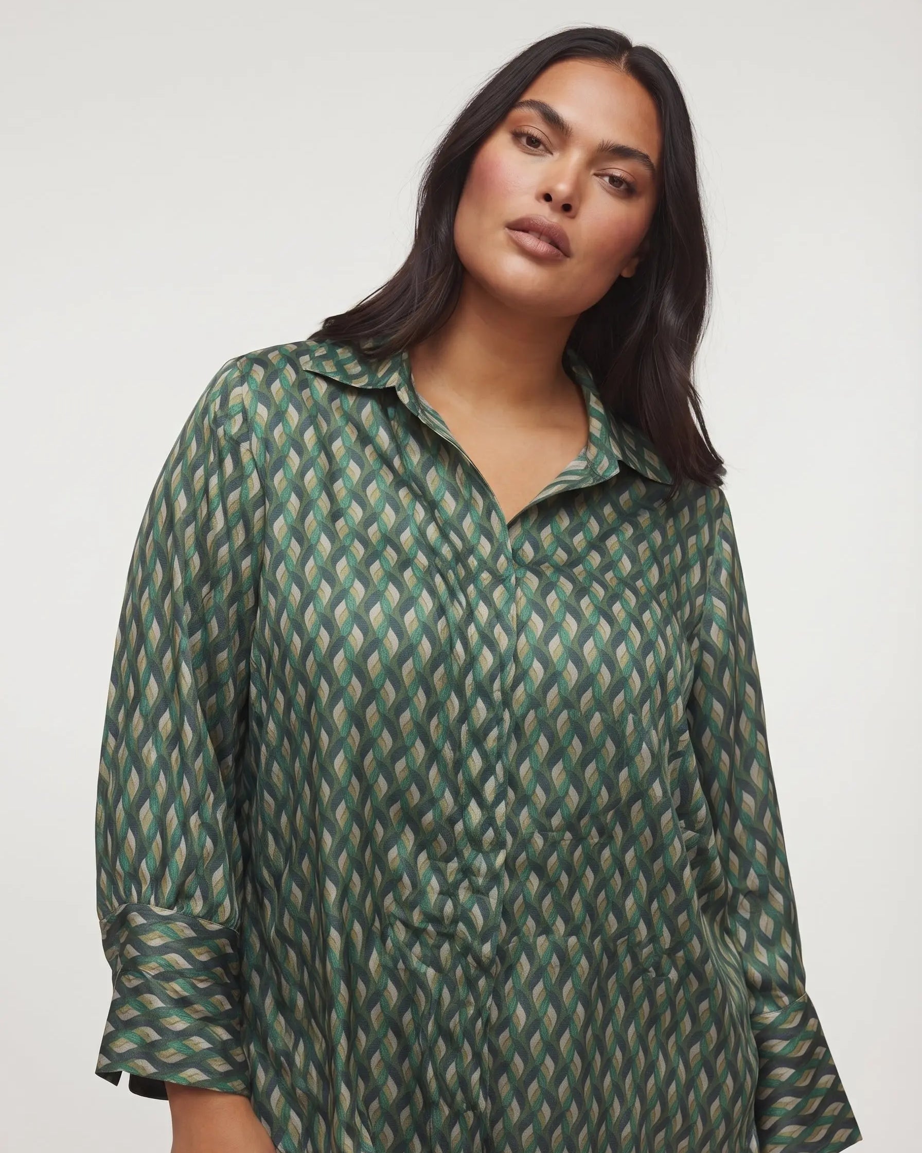 Blusa con collo camicia DORABELLA PIU'