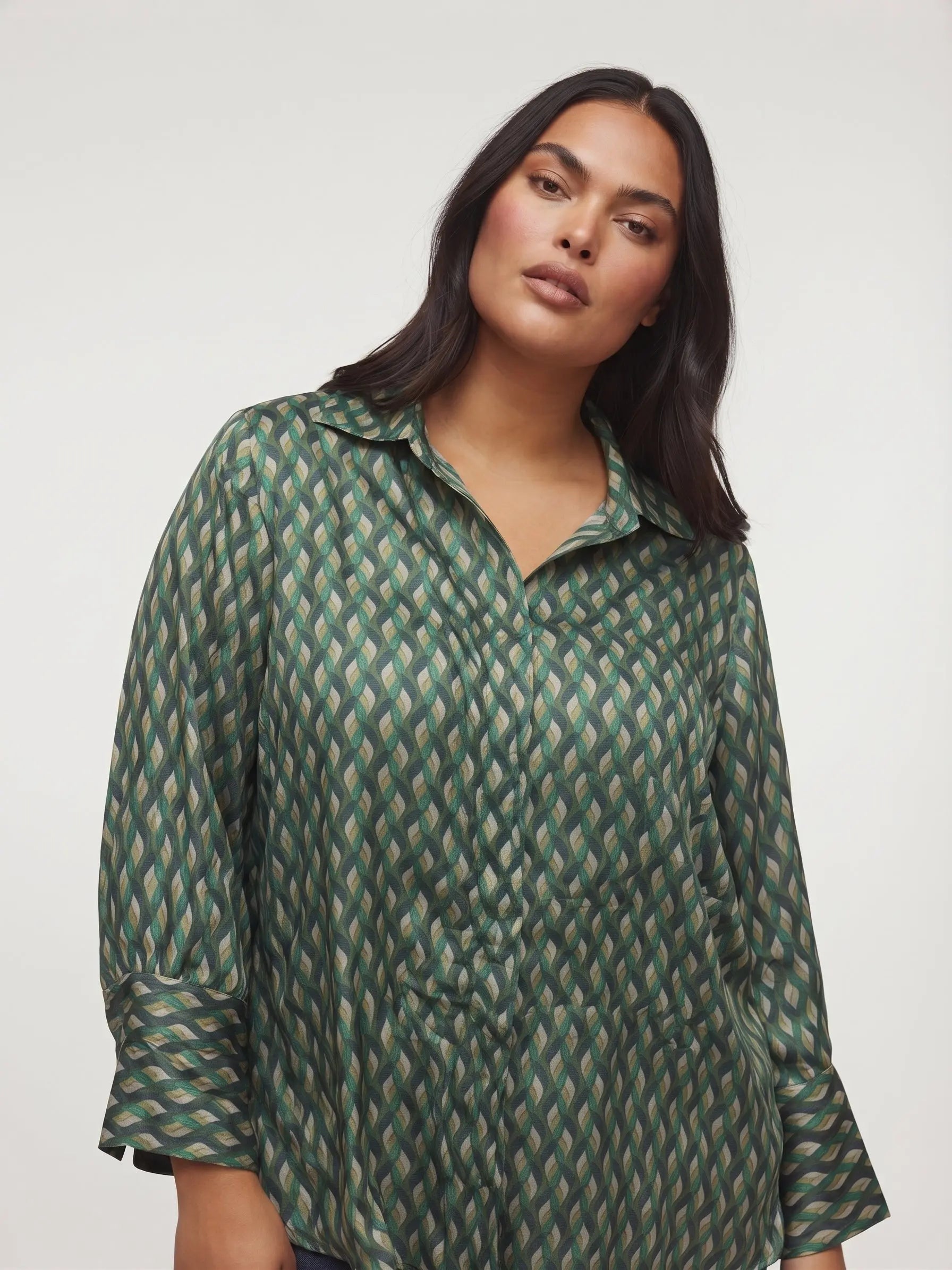Blusa con collo camicia DORABELLA PIU'