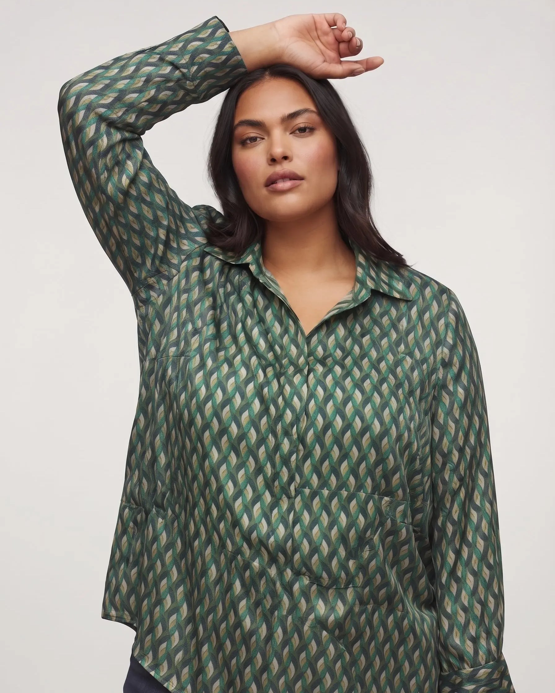 Blusa con collo camicia DORABELLA PIU'