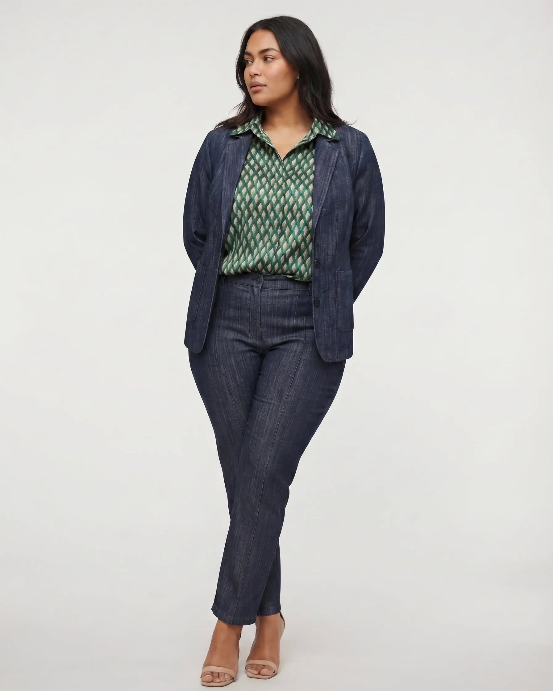 Blusa con collo camicia DORABELLA PIU'