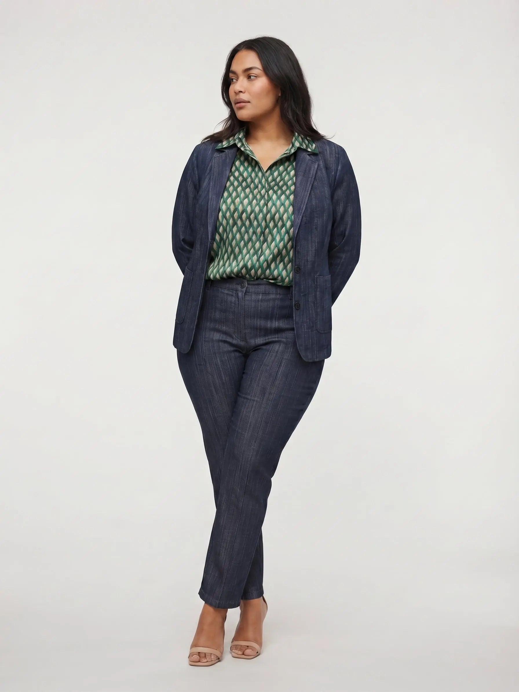 Blusa con collo camicia DORABELLA PIU'