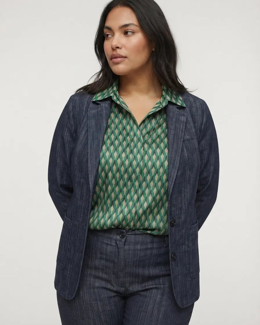 Blusa con collo camicia DORABELLA PIU'