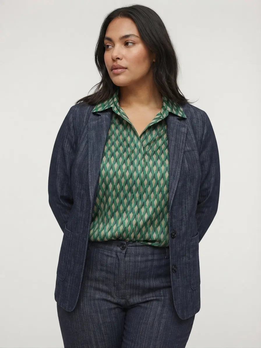 Blusa con collo camicia DORABELLA PIU'