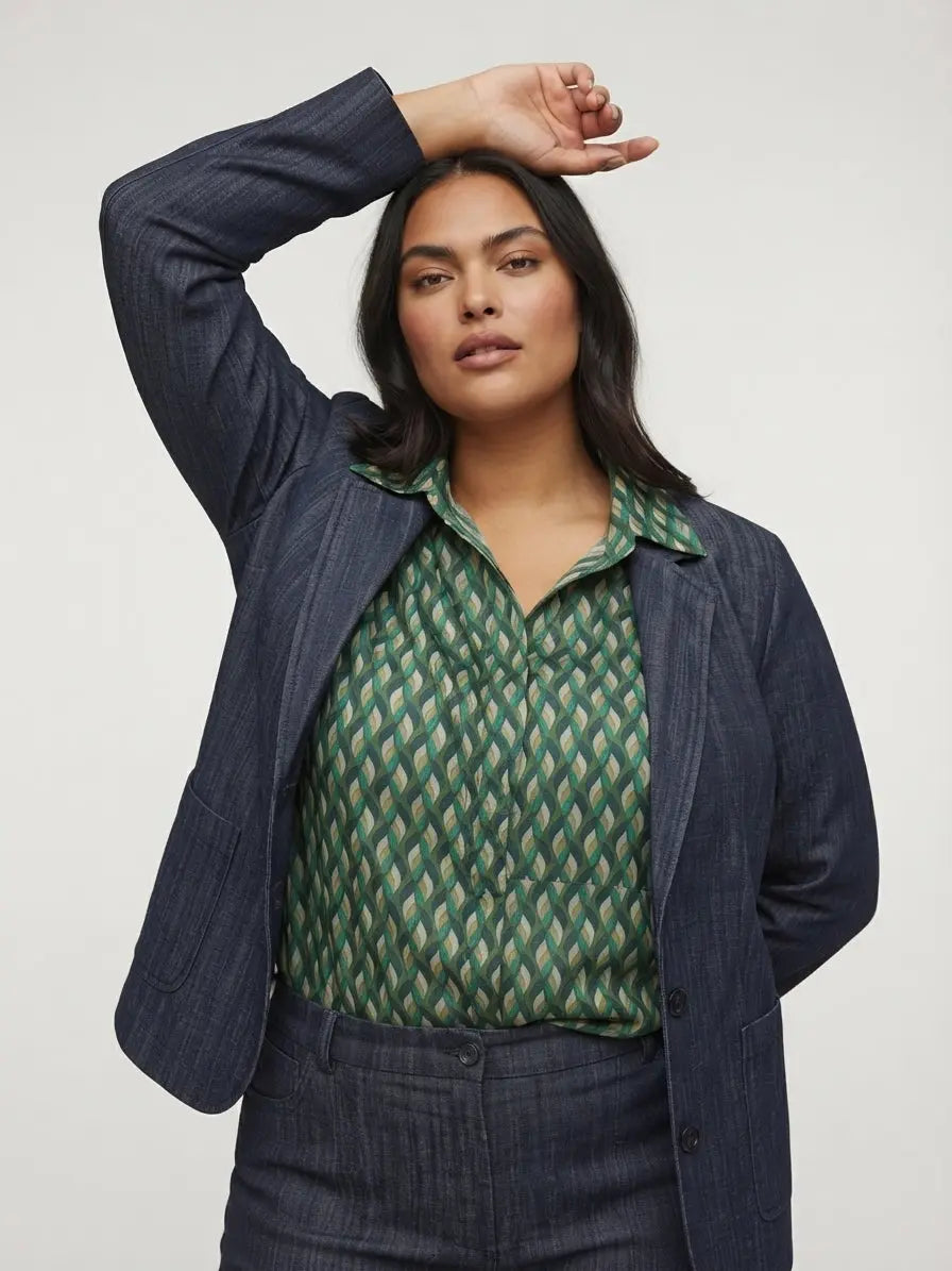Blusa con collo camicia DORABELLA PIU'
