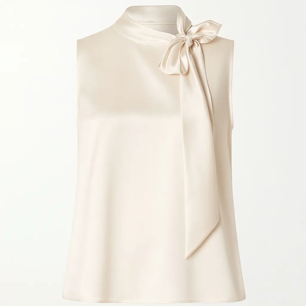 Blusa con fiocco al collo DORABELLA