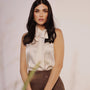 Blusa con fiocco al collo DORABELLA