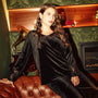Blusa con inserti in pizzo ricamato NERO DORABELLA