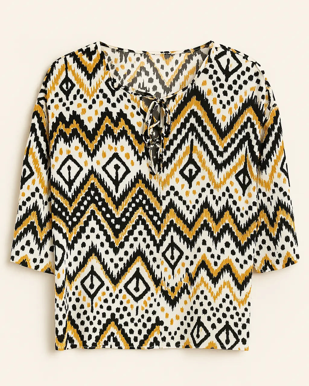 Blusa con laccetti in fantasia etno DORABELLA PIU'