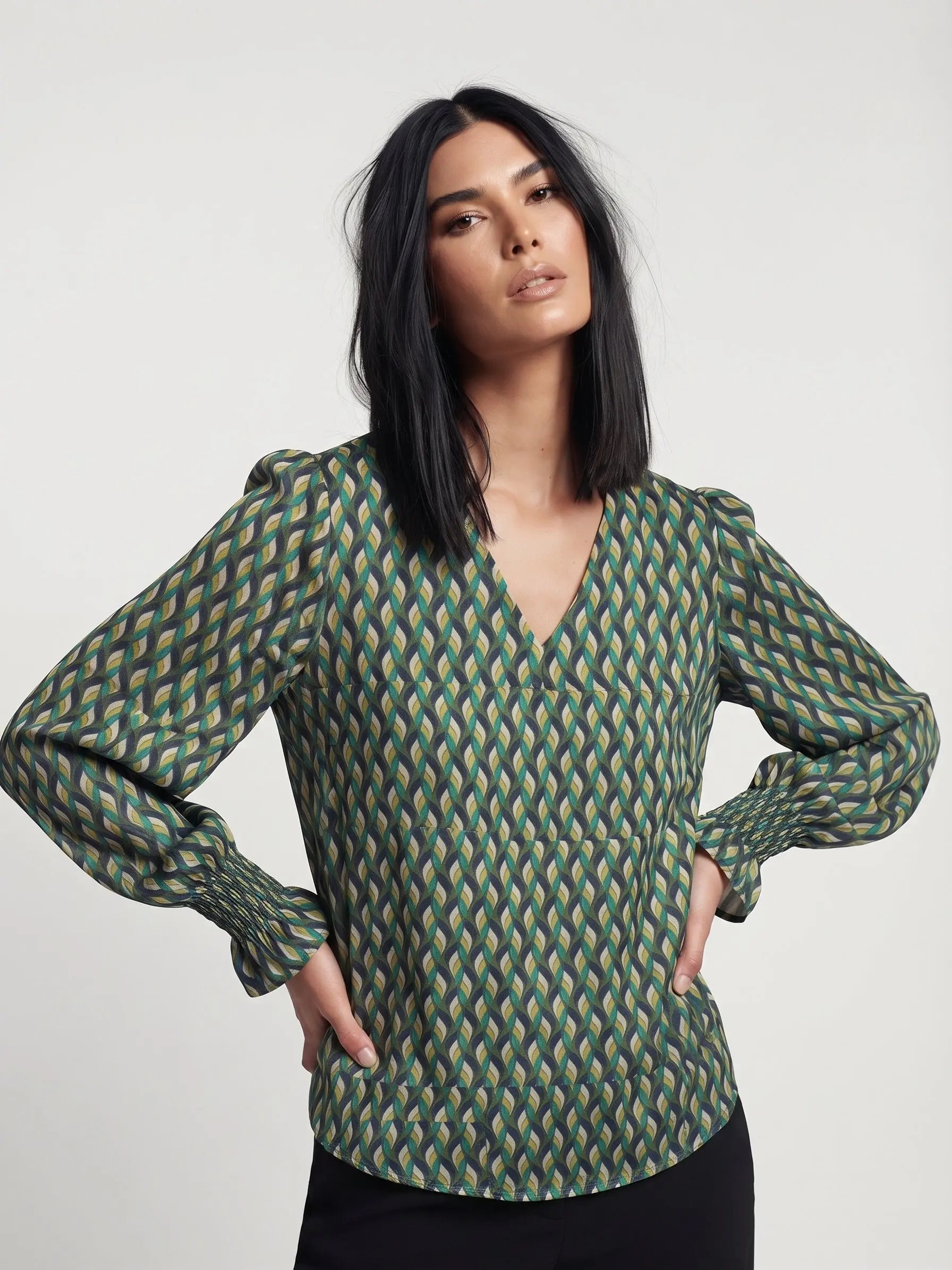 Blusa con polso arricciato DORABELLA