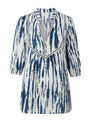 Blusa con scollo a V e passamaneria in viscosa stampato DORABELLA