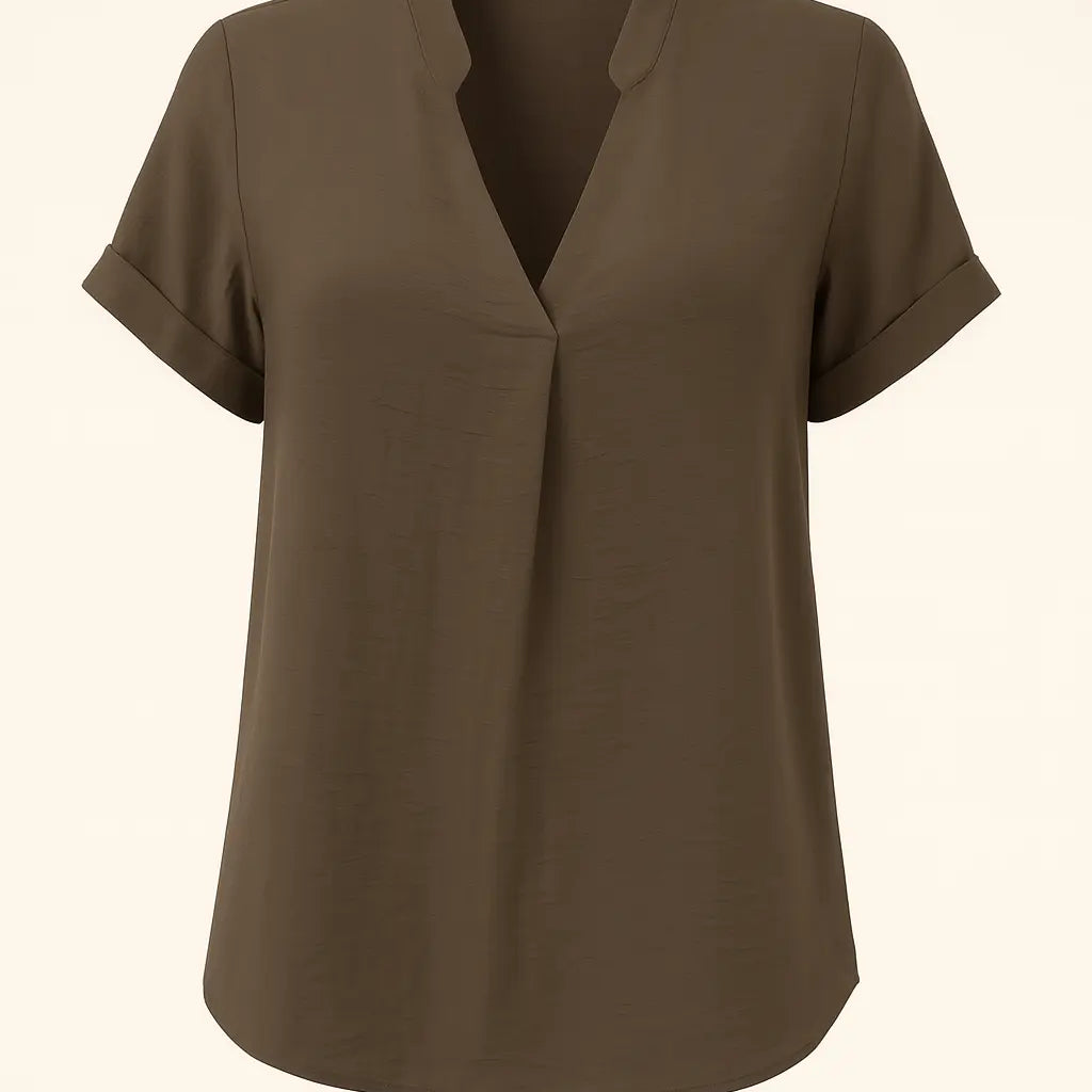 Blusa con scollo alla coreana DORABELLA