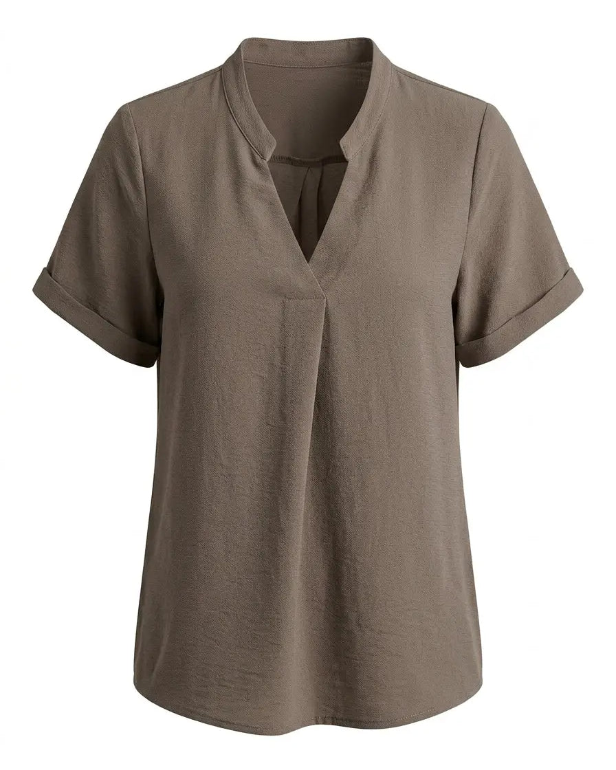 Blusa con scollo alla coreana DORABELLA