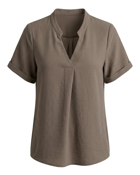 Blusa con scollo alla coreana DORABELLA