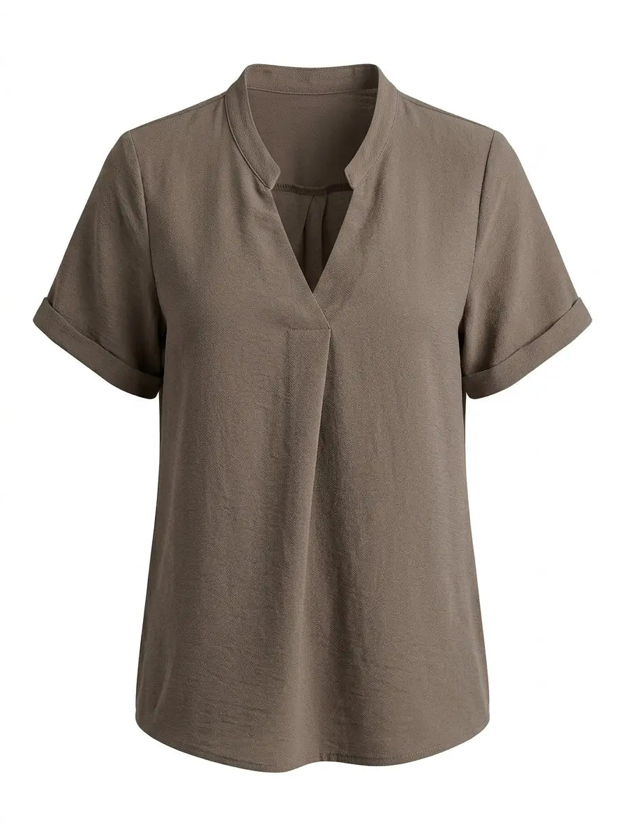 Blusa con scollo alla coreana DORABELLA