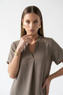 Blusa con scollo alla coreana DORABELLA