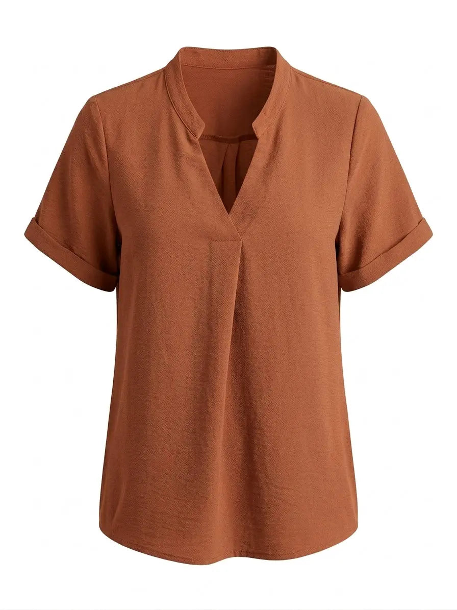 Blusa con scollo alla coreana DORABELLA