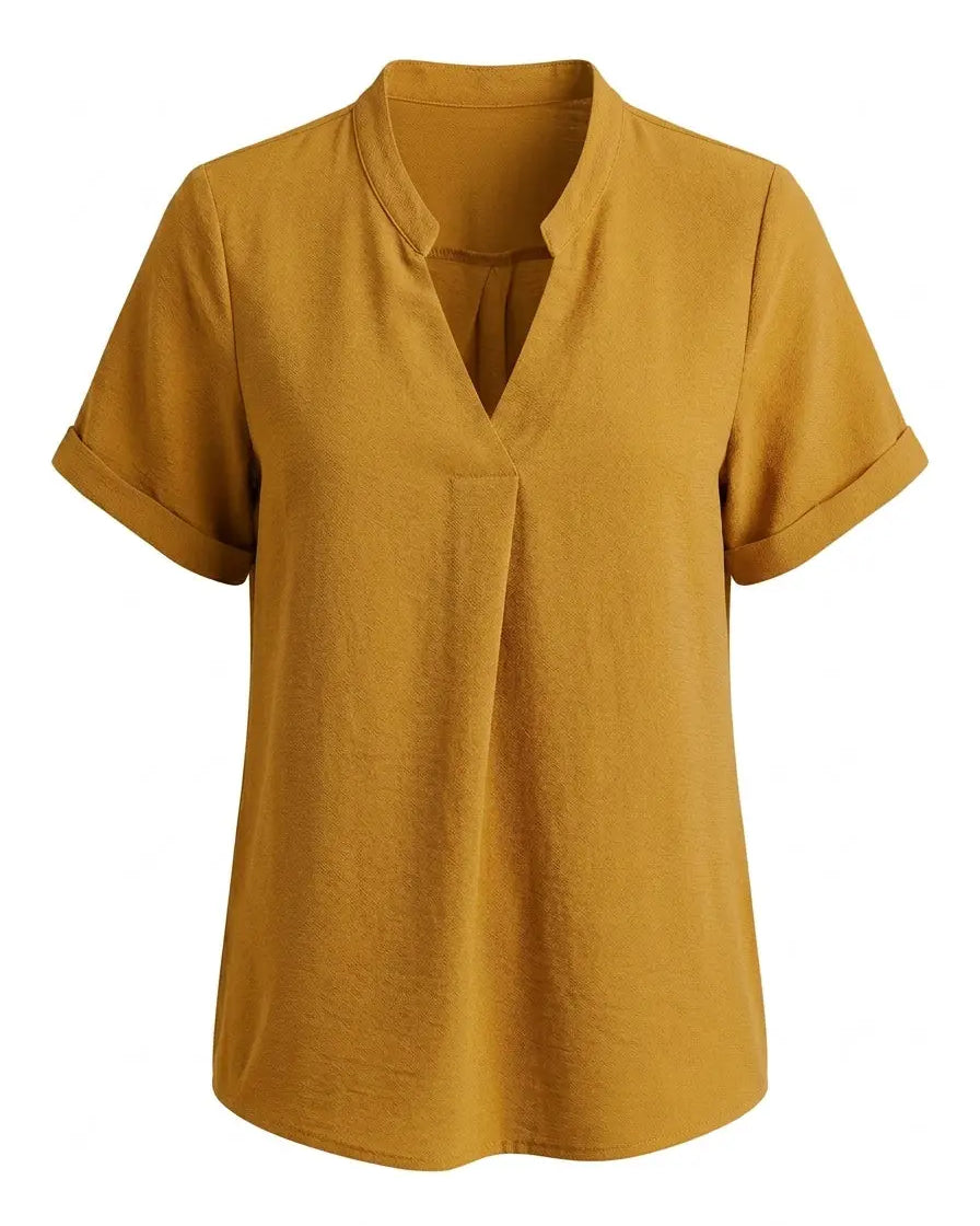 Blusa con scollo alla coreana DORABELLA