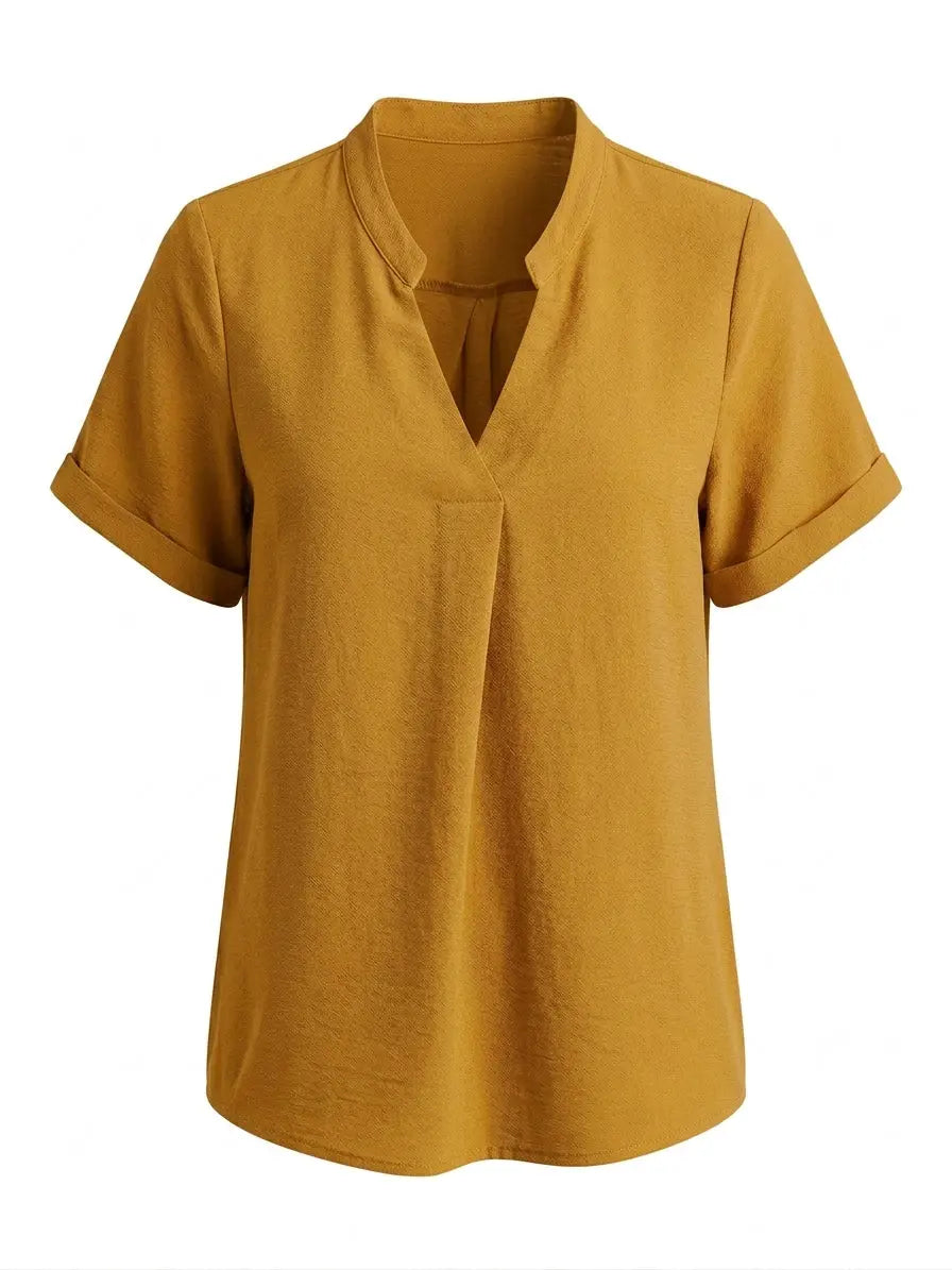 Blusa con scollo alla coreana DORABELLA