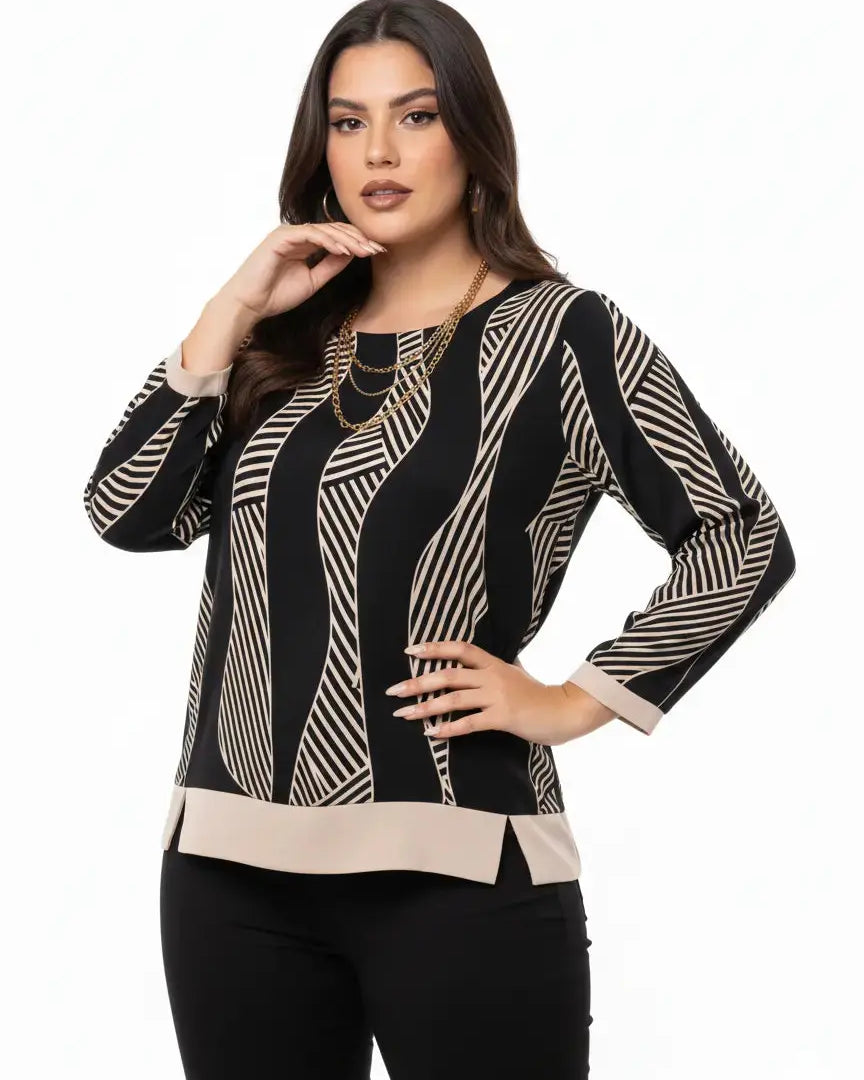 Blusa fantasia con accessorio DORABELLA PIU'