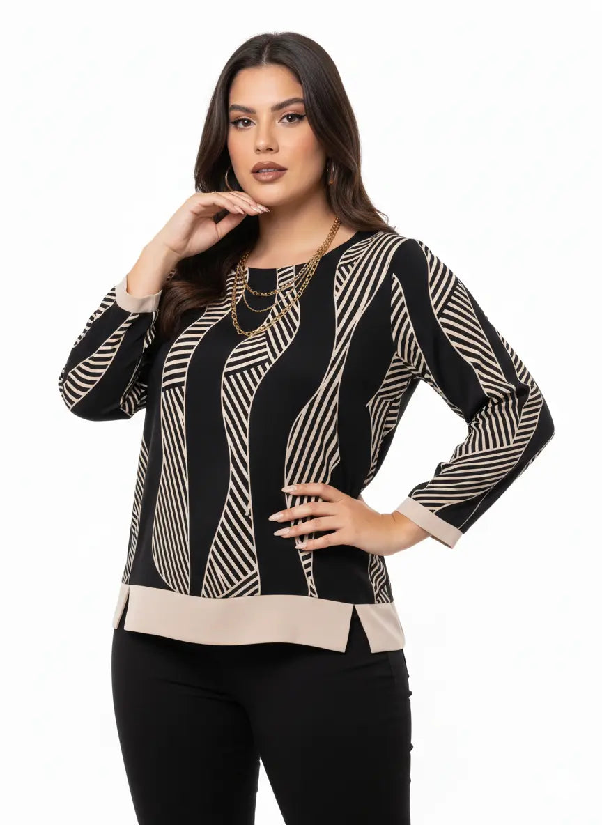 Blusa fantasia con accessorio DORABELLA PIU'