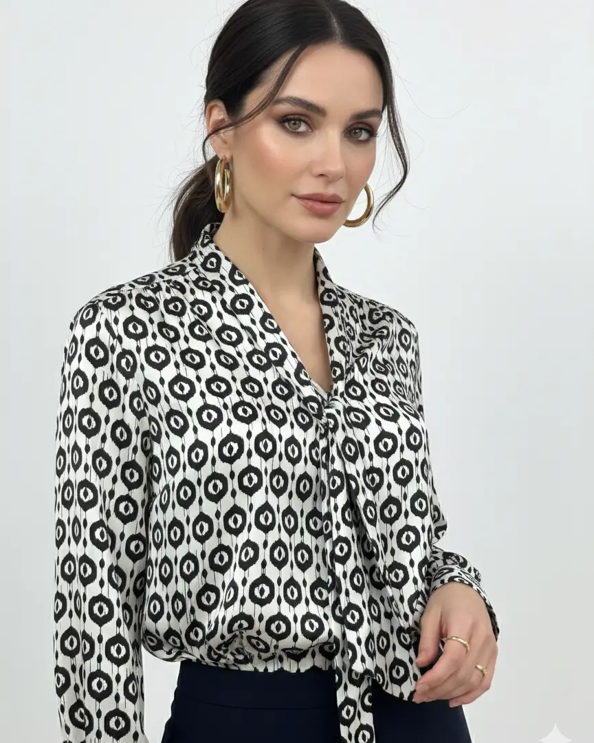 Blusa fantasia con fiocco DORABELLA