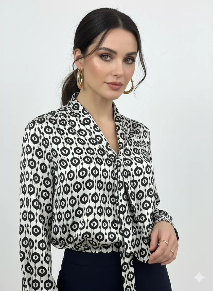 Blusa fantasia con fiocco DORABELLA